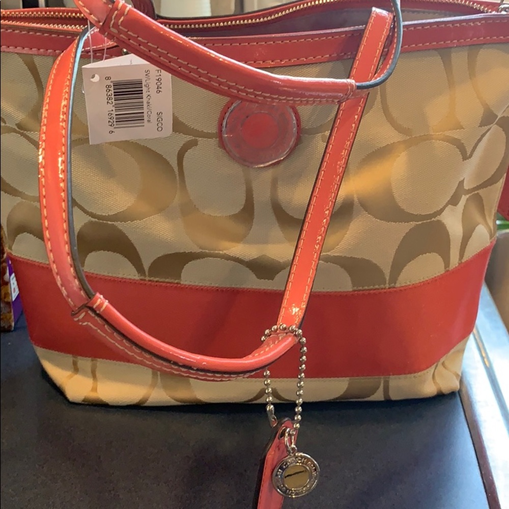 Pink coach purse